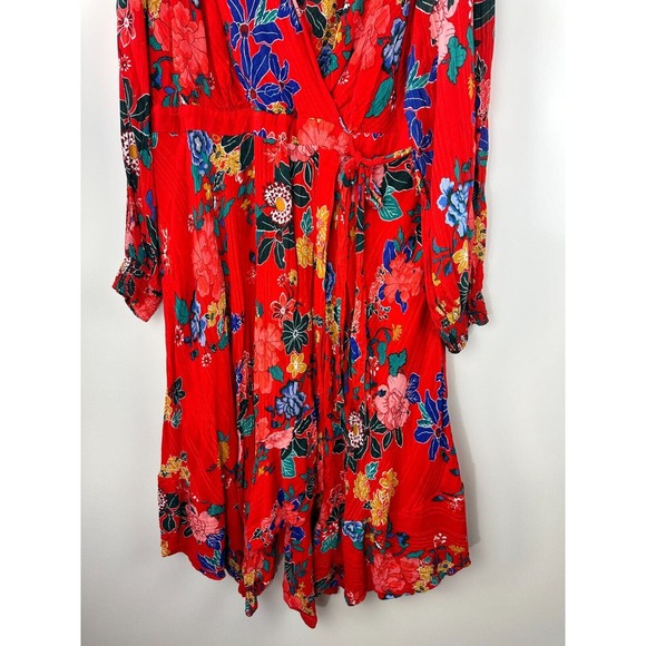 by Anthropologie Boswell Textured Wrap Tunic Faux Wrap Dress Plus Size 24W - Picture 15 of 16